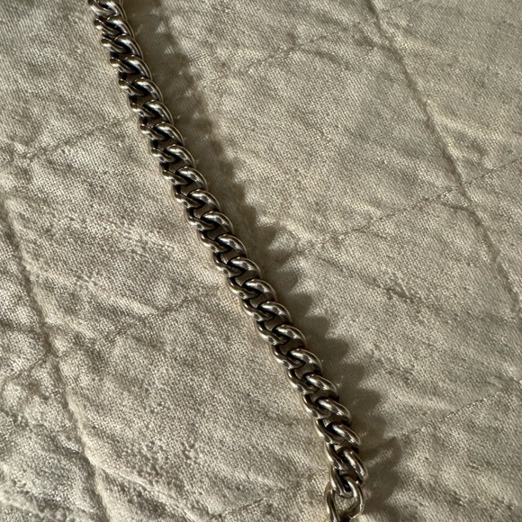 Marla Aaron MiniMega Curb Chain Silver Bracelet with gold loops - Picture 4 of 6